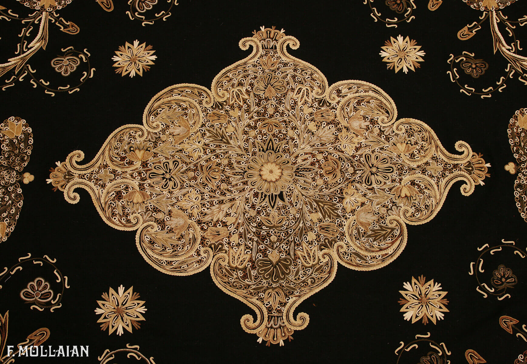 Têxtil Persa Antigo Rashti-Duzi n°:13644414
